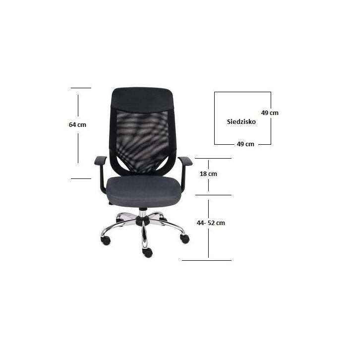 Grospol Fotel biurowy Optimal szary (mechanizm Tilt)