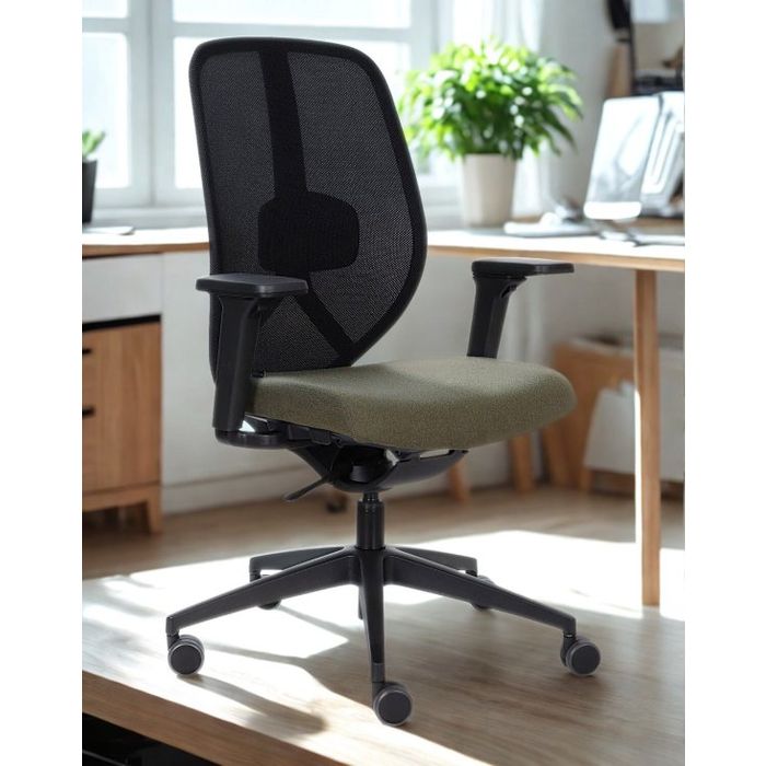 Grospol Ergonomiczny fotel biurowy 4U BS black tkanina Magic Velvet - 10 kolorów