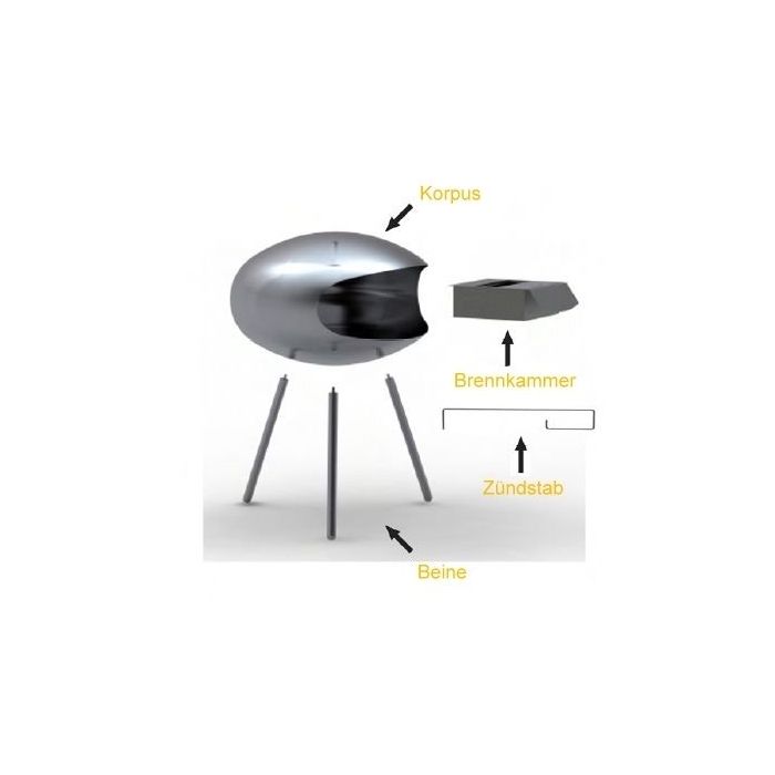 Biokominek Cocoon Terra Stainless Steel
