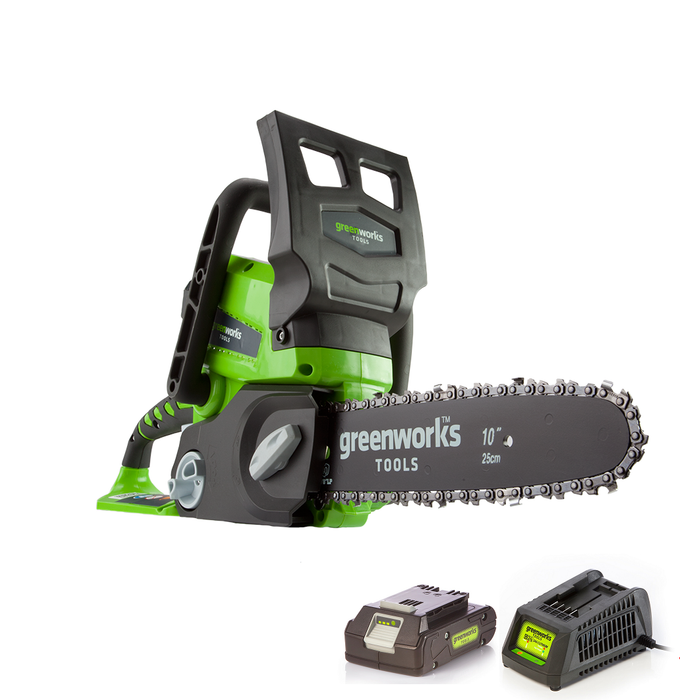 Greenworks Pilarka akumulatorowa 25 cm 24V + Akumulator 2Ah + Ładowarka (2000007UA)