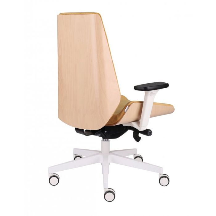Grospol Fotel biurowy Moon Wood W white tkanina Fame - 6 kolorów