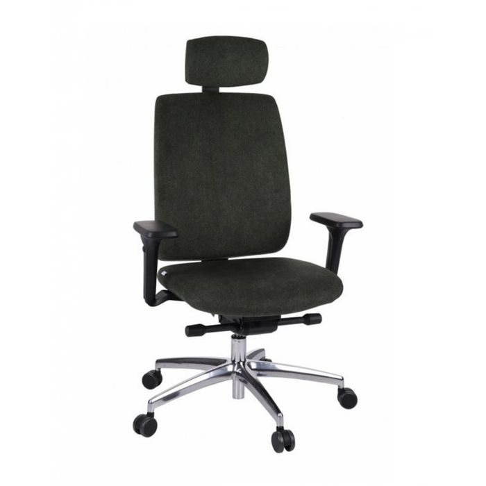 Fotel biurowy Grospol Valio BT HD black chrome tkanina Bondai - 8 kolorów
