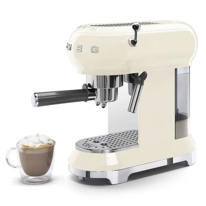 Ekspres kolbowy 50's style Kremowy Smeg (ECF01CREU)