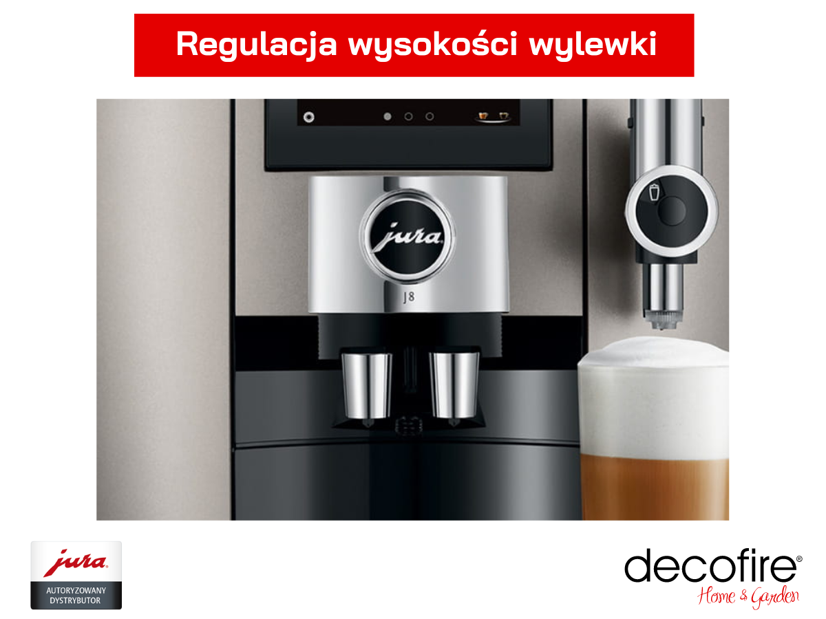 Ekspres do kawy Jura J8 (EA) regulacja wylewki