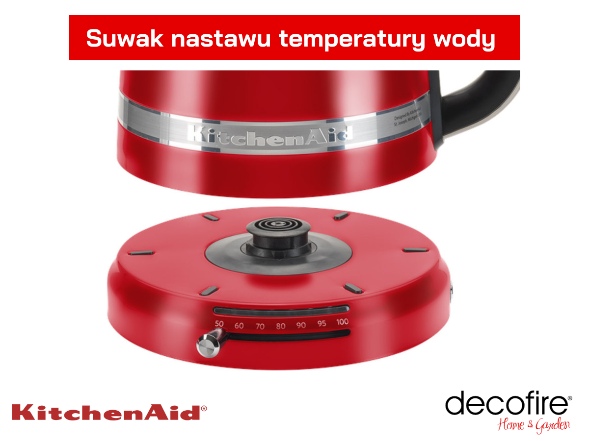 Suwak nastawu temperatury w czajniku Artisan 1,5 l Empire Red KitchenAid