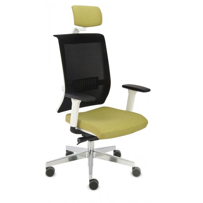 Fotel biurowy Grospol Level WS HD CHROM tkanina Hygge - 8 kolorów