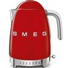 Czajnik z regulacją temperatury 1,7L  50's style Czerwony Smeg (KLF04RDEU)