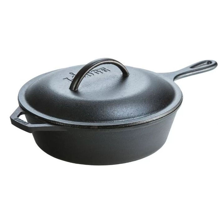Patelnia żeliwna głęboka CVR z pokrywką 26 cm Lodge (L8CF3)