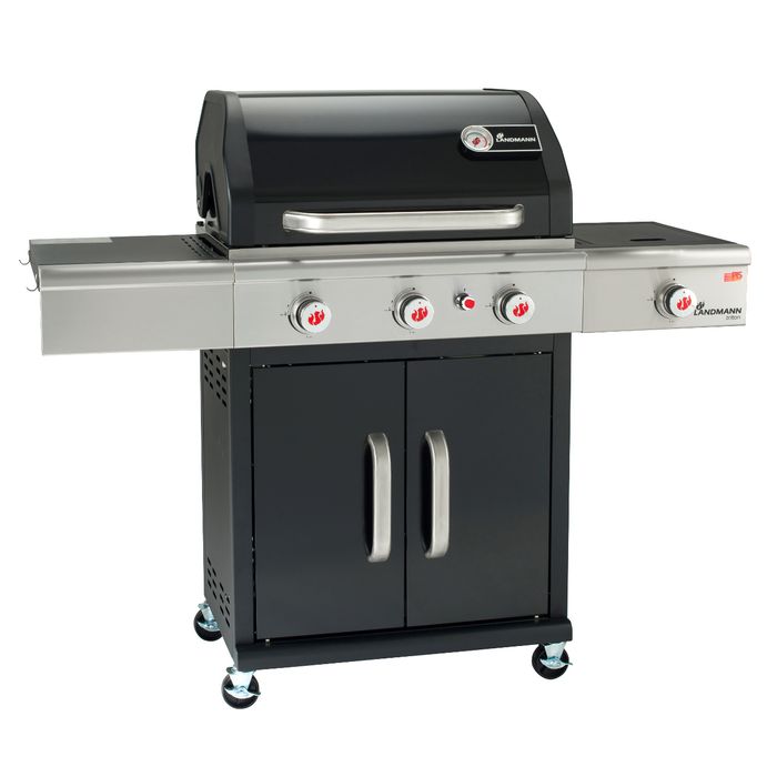 Grill gazowy Landmann Triton PTS 3.1 czarny z palnikiem bocznym (12942)