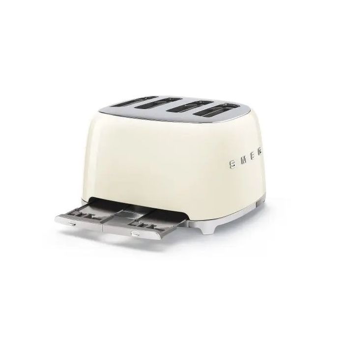 Toster na 4 kromki - 4 kieszenie Smeg Kremowy (TSF03CREU)