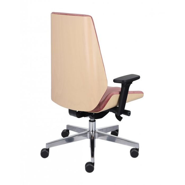 Grospol Fotel biurowy Moon Wood chrome tkanina Cura - 8 kolorów