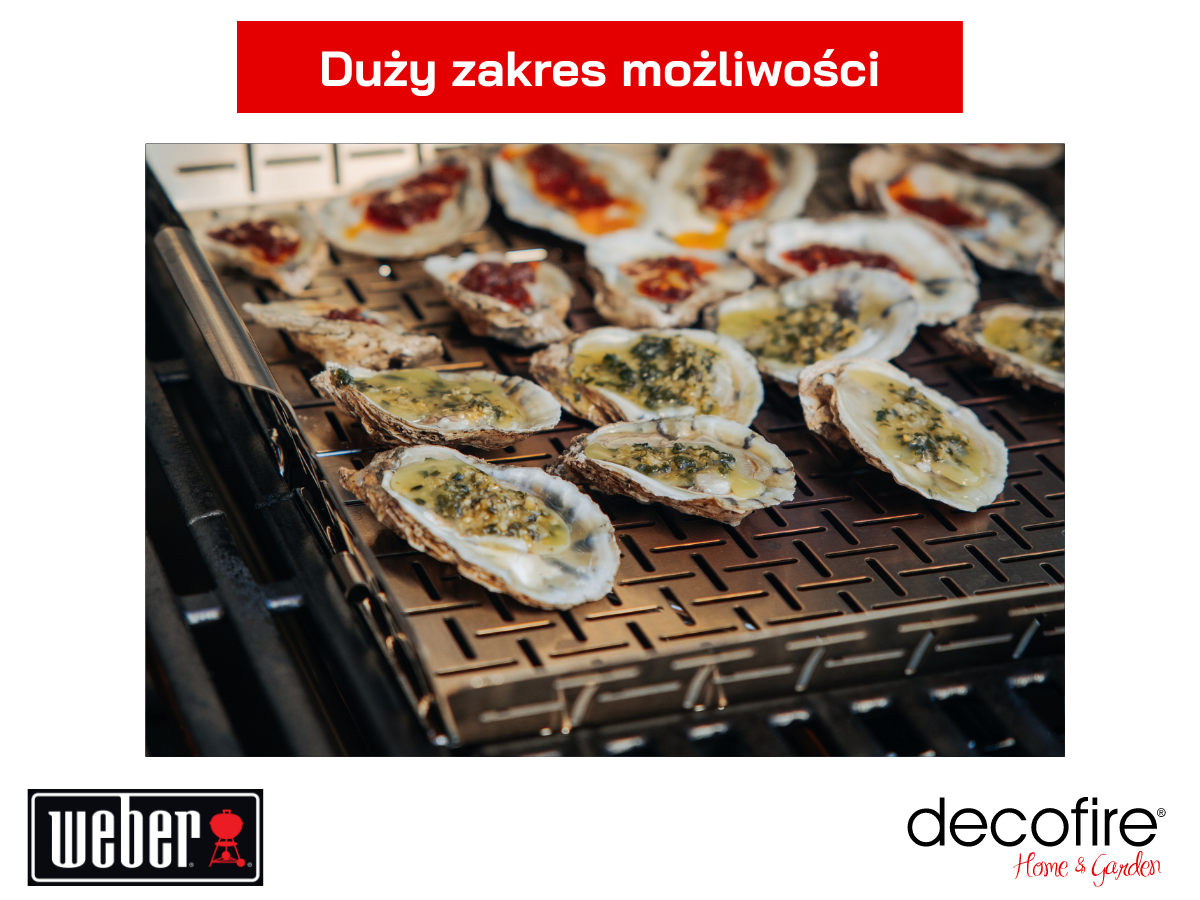 Owoce morza grillowane na koszyku do pieczenia Weber CRAFTED 