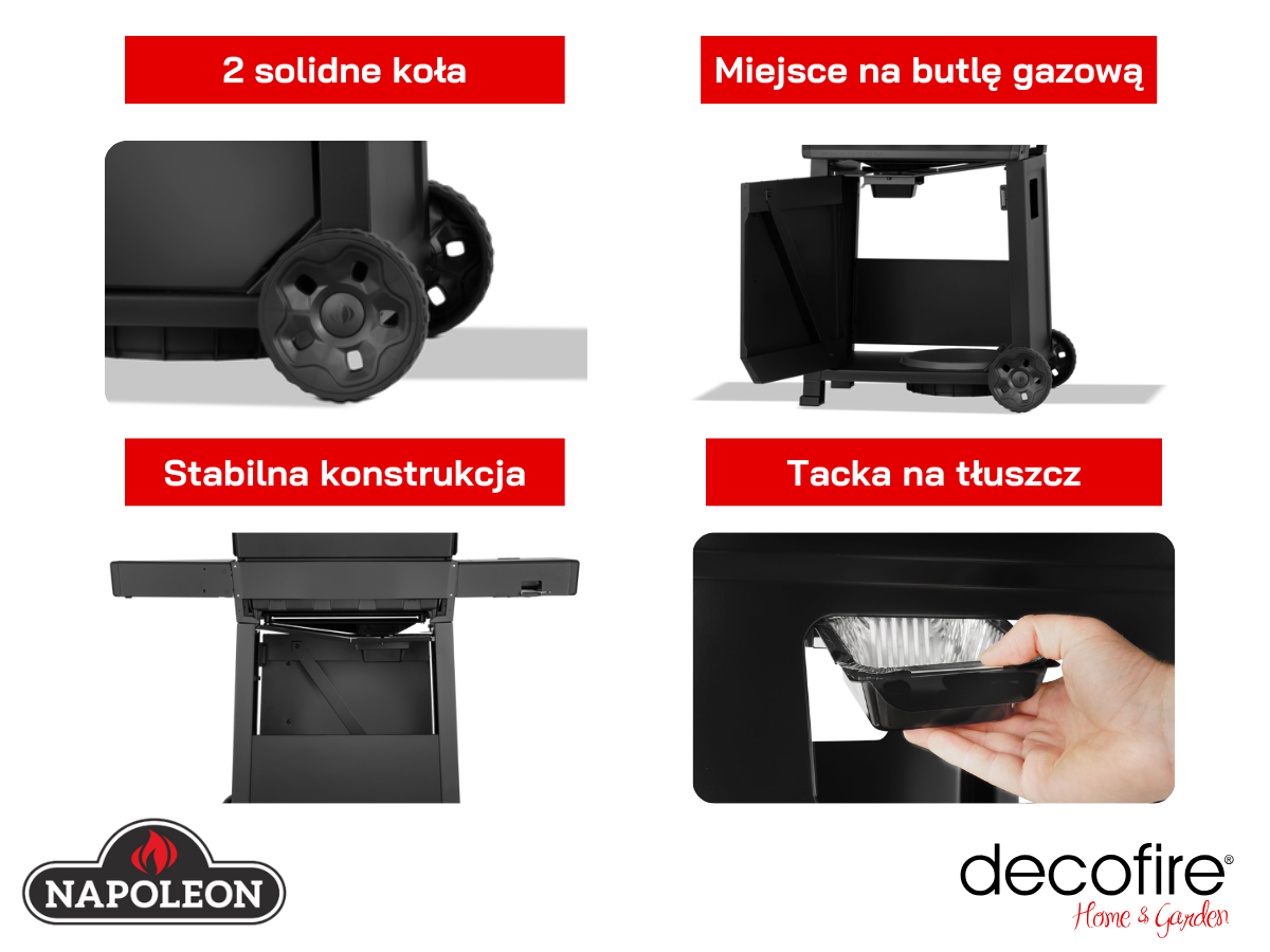 Dodatkowe udogodnienia w grillu gazowym Napoleon Freestyle PRO 425 z palnikiem bocznym Sizzle Zone