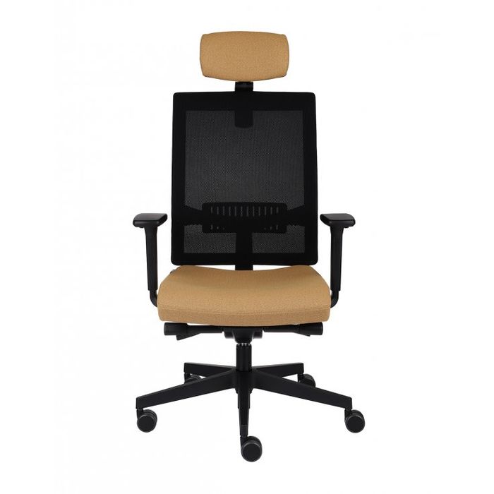 Fotel biurowy Grospol Level BS HD BLACK tkanina Magic Velvet - 10 kolorów