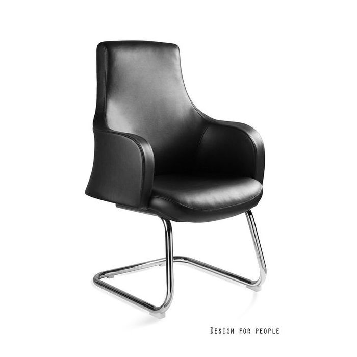UNIQUE Fotel biurowy BLOSSOM SKID eko-skóra (S-571)