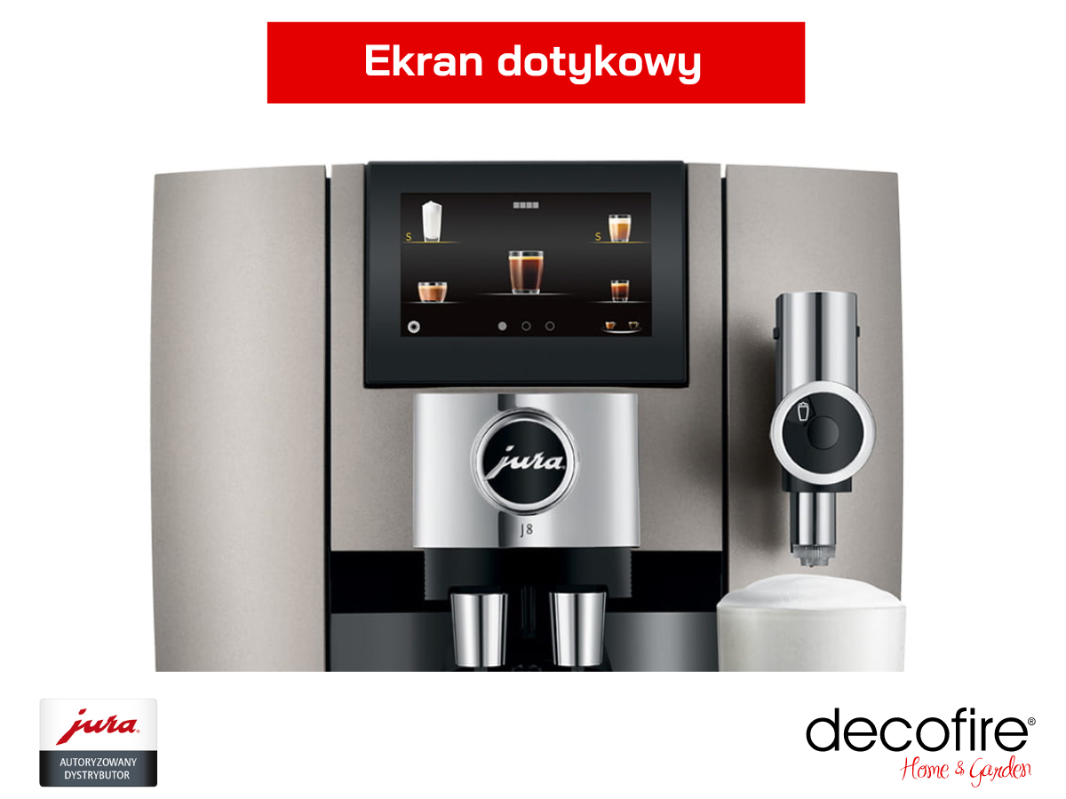 Ekran dotykowy w ekspresie Jura J8 Midnight Silver (EA)