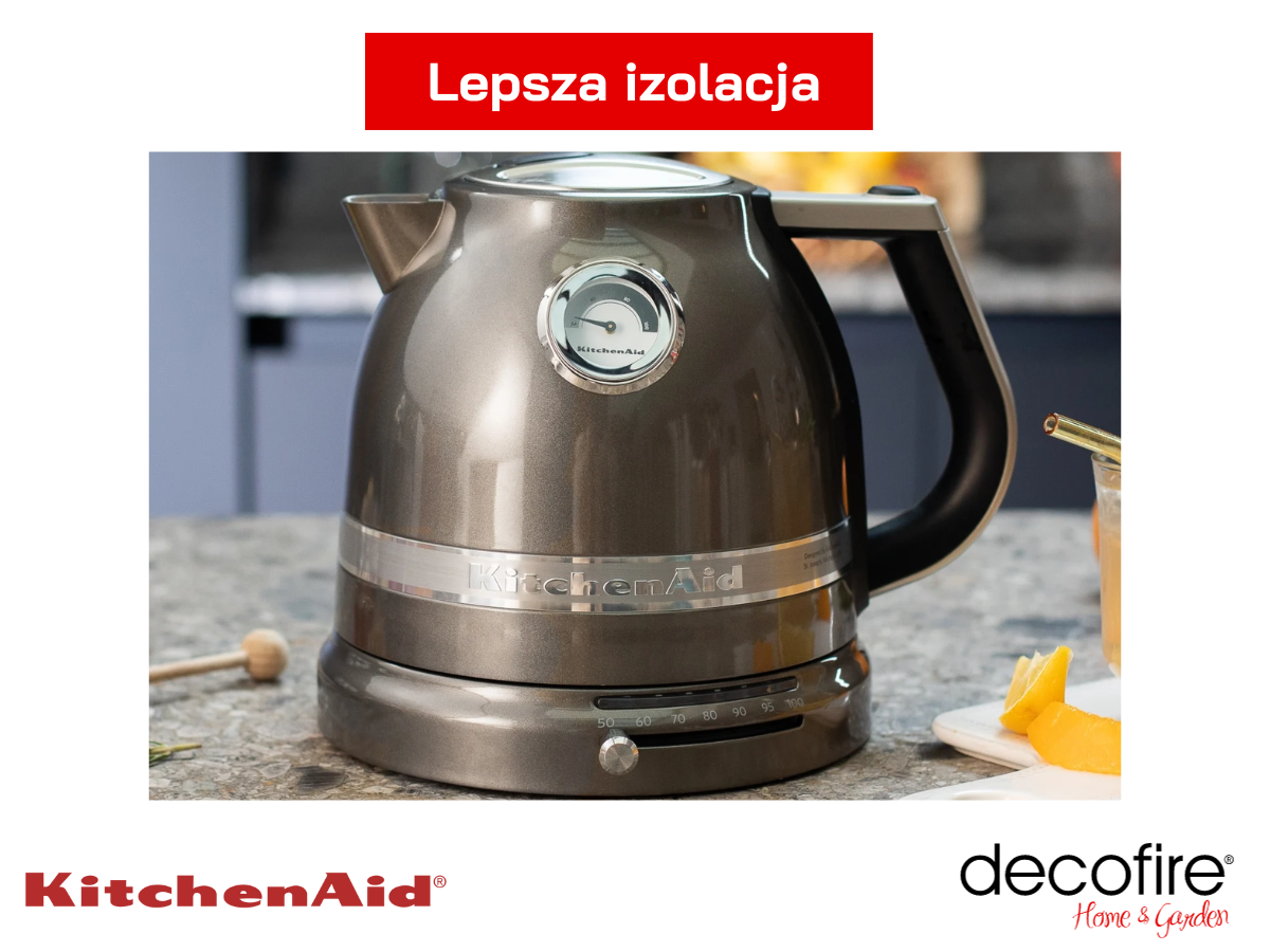 Lepsza izolacja – podwójne ścianki w czajniku Artisan 1,5 l KitchenAid