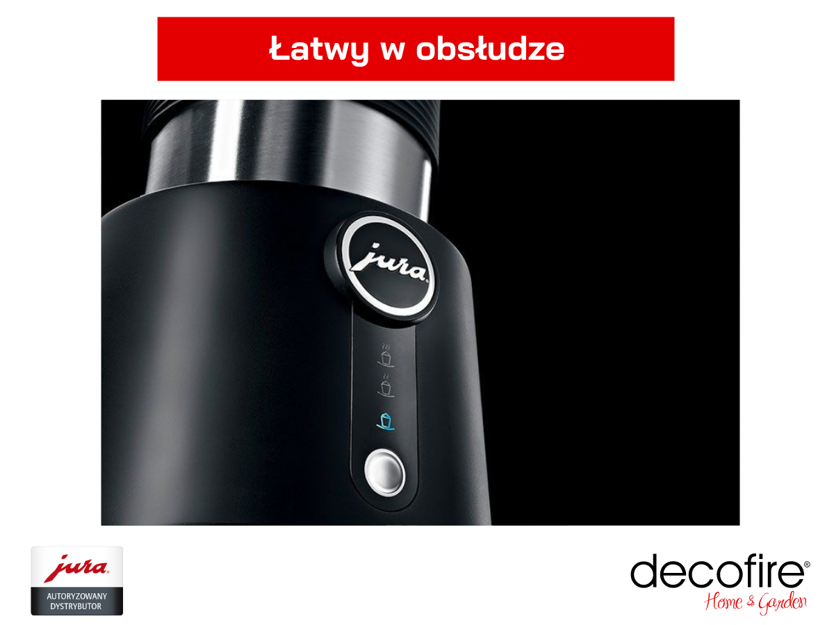 Automatyczny spieniacz do mleka Jura jest prosty i intuicyjny w obsłudze
