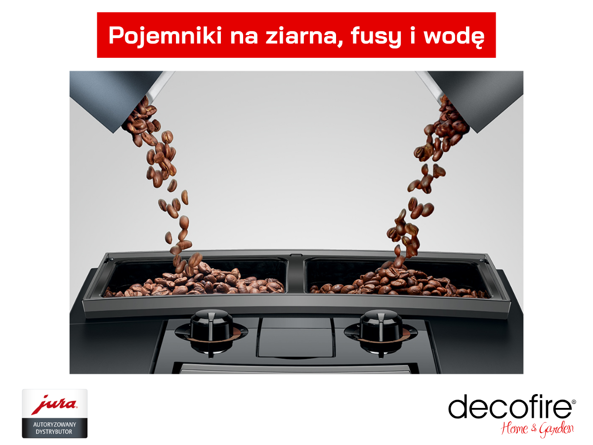 Ekspres do kawy Jura J10 twin Diamond Onyx (EA) pojemniki na ziarna