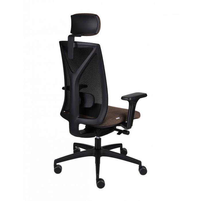 Fotel biurowy Grospol Valio BS HD black chrome tkanina Note - 12 kolorów