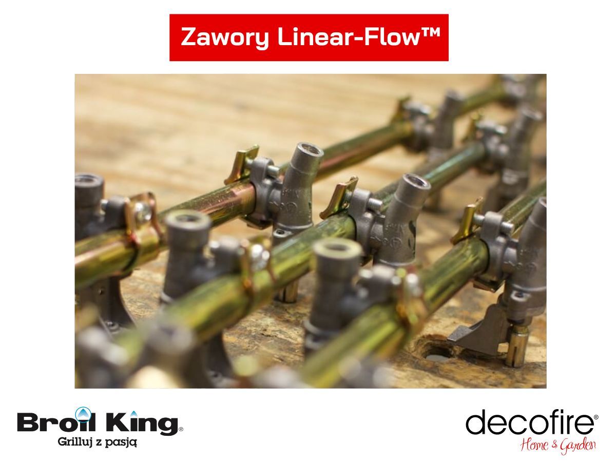 Zawory Linear Flow w grillu gazowym Broil King Royal 340