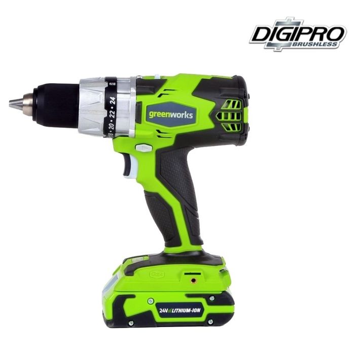 Greenworks Wiertarko-wkrętarka akumulatorowa DigiPro 24V (3701607)