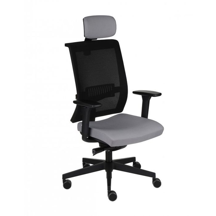 Fotel biurowy Grospol Level BS HD BLACK tkanina Note - 12 kolorów