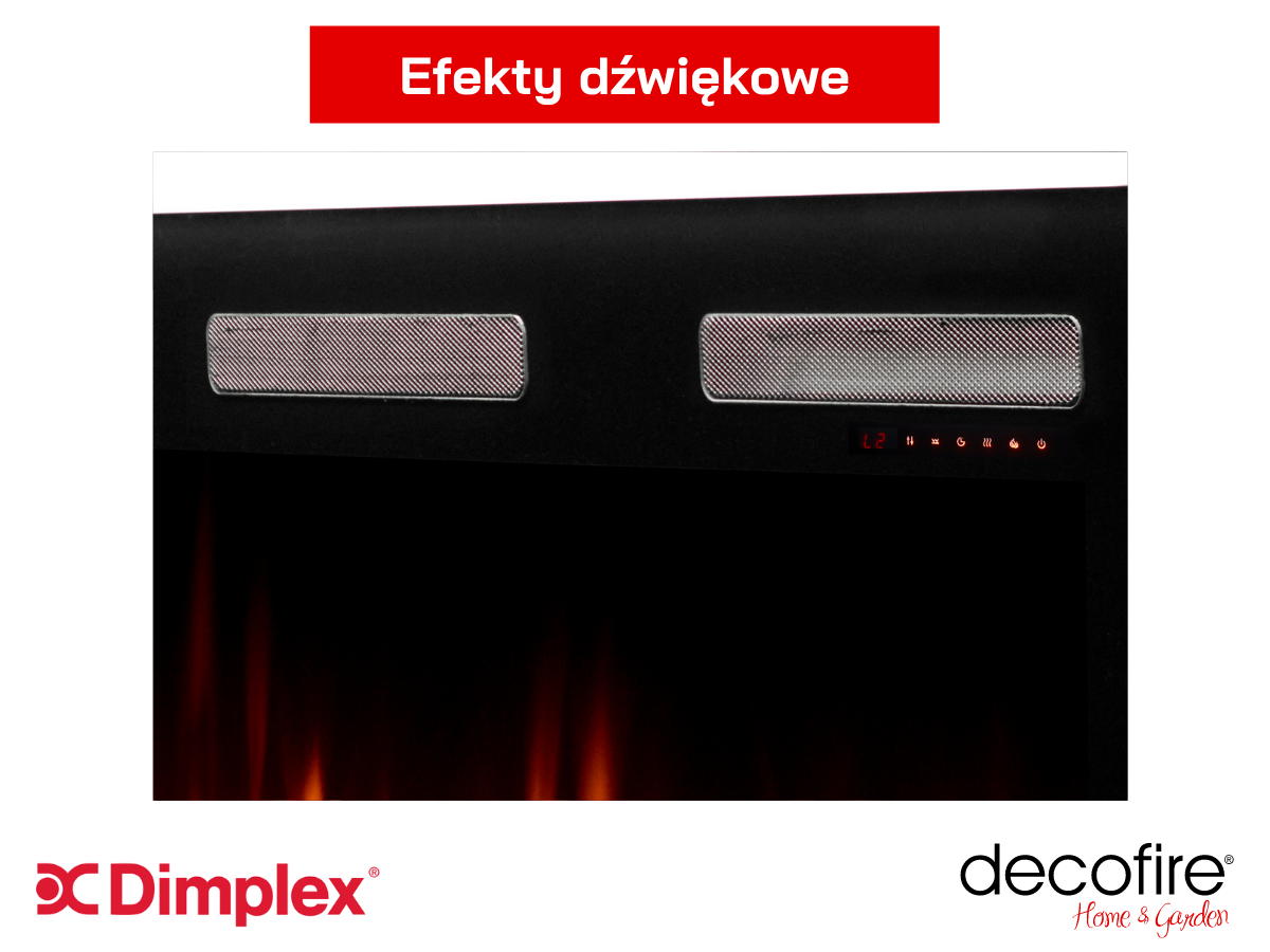 Głośniki w kominku elektrycznym Dimplex Sierra 60