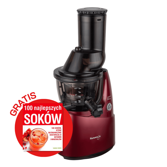 Wyciskarka wolnoobrotowa do soków Kuvings B6000 PLUS bordowa + książka 100 soków