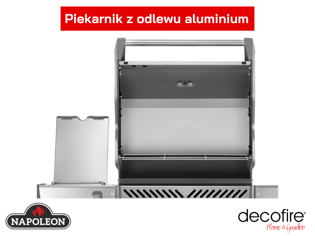 Grill gazowy Napoleon Rogue PRO 425 piekarnik z odlewu aluminium