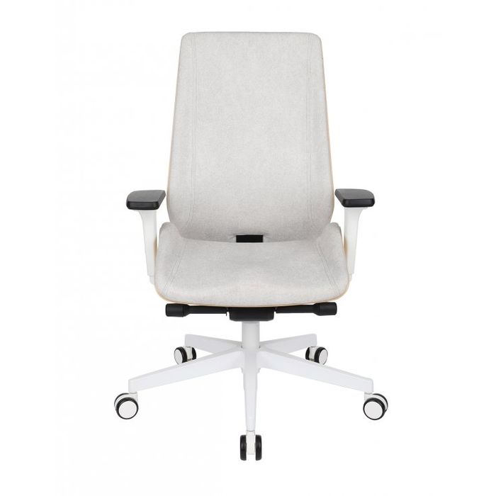 Grospol Fotel biurowy Moon Wood W white tkanina Synergy - 12 kolorów