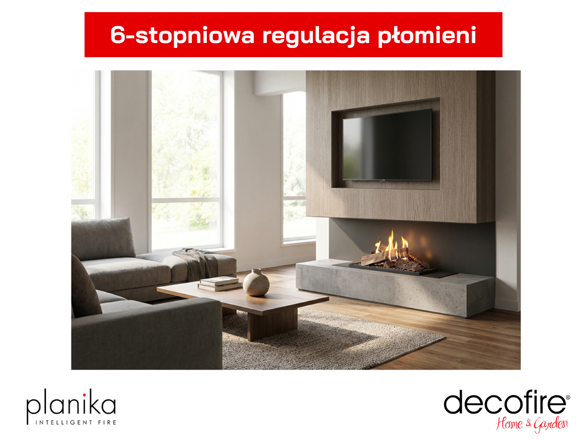 6-stopniowa regulacja intensywności płomienia
