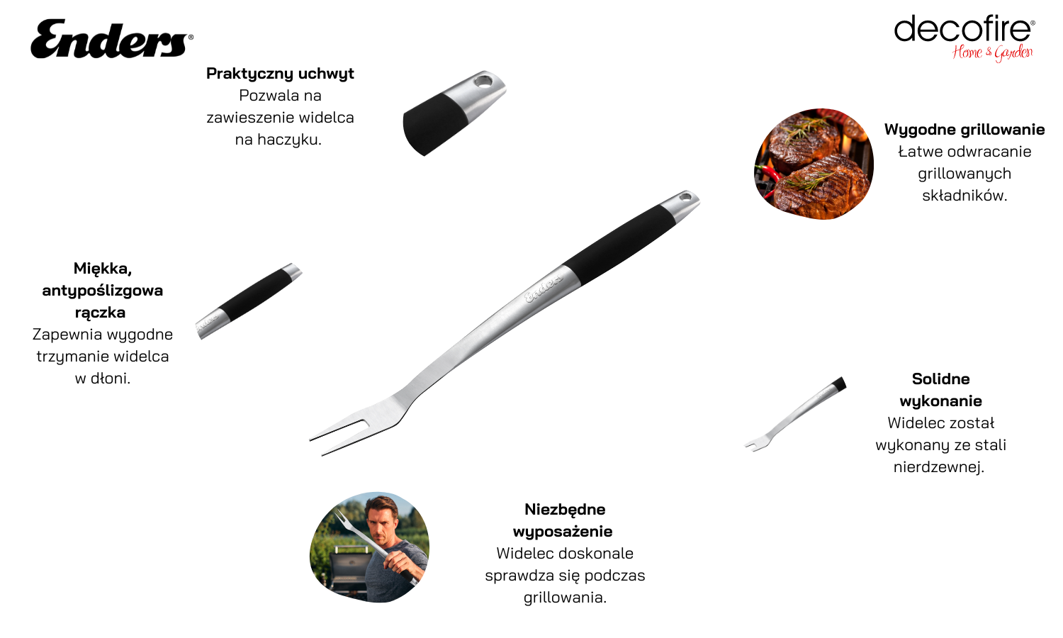 Widelec do grilla Premium Enders (8789)