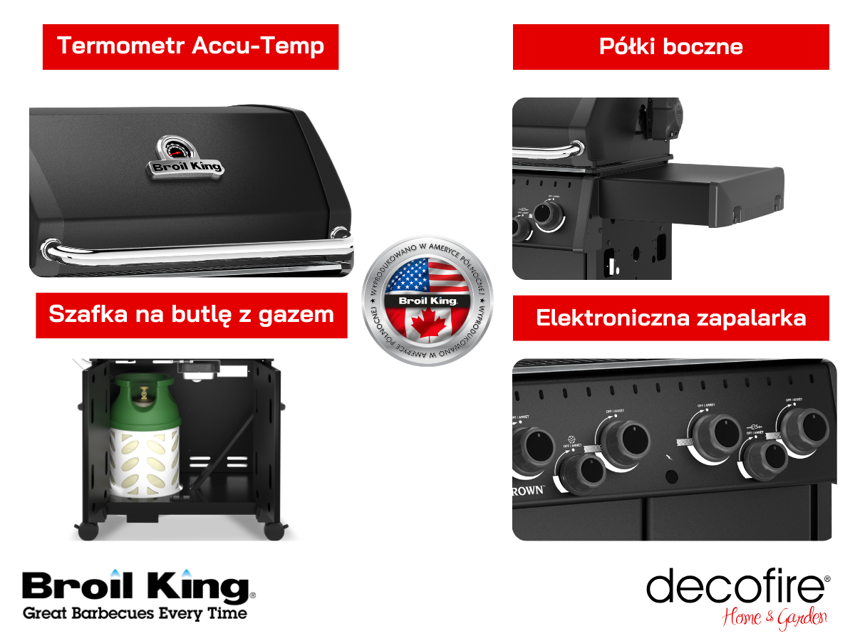 Dodatkowe cechy grilla Crown 490