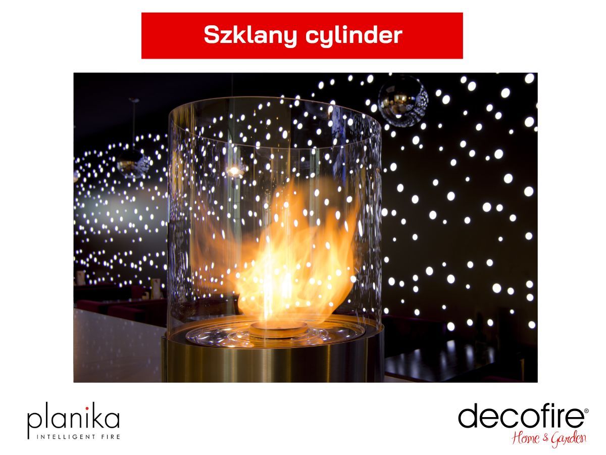 Biokominek Planika Simple Commerce – szklany cylinder