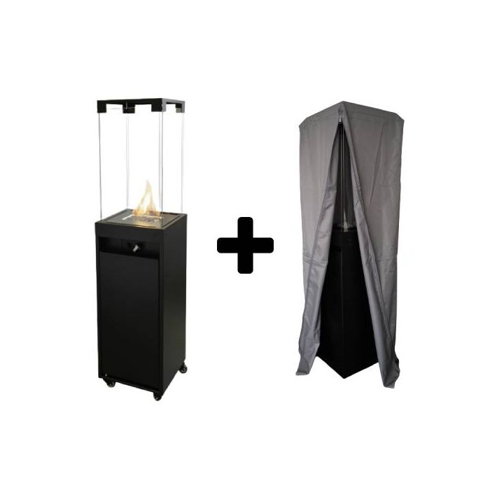 Kominek gazowy wolnostojący Faro Planika + pokrowiec 