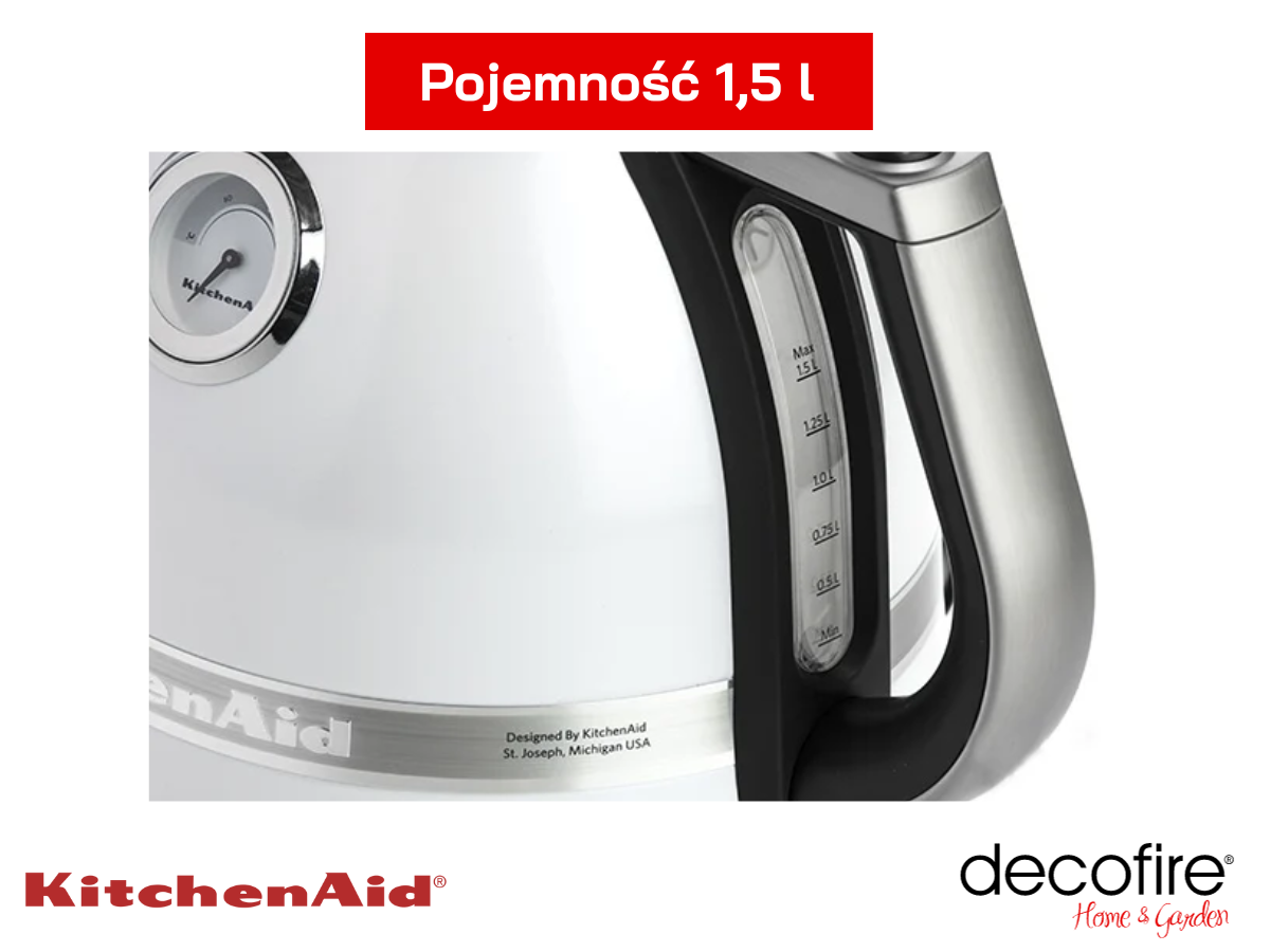 Pojemnośc 1,5 l czajnika Artisan Frosted Pearl KitchenAid