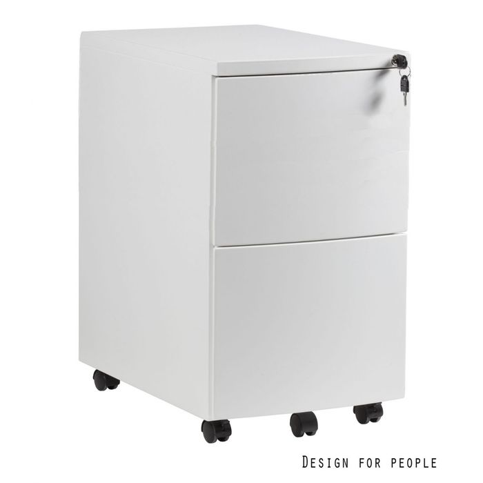 UNIQUE Kontener szafka biurowa (RPH-02) biały, srebrny, czarny