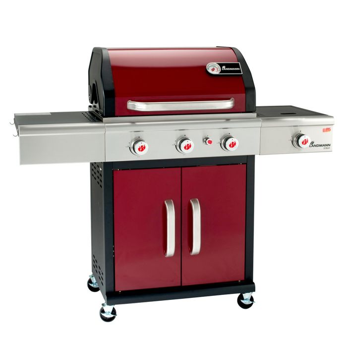Grill gazowy Landmann Triton PTS 3.1 bordowy z palnikiem bocznym (12941)