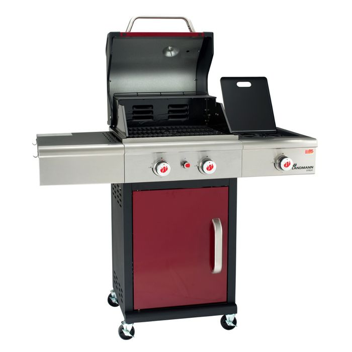 Grill gazowy Landmann Triton PTS 2.1 bordowy z palnikiem bocznym (12912)