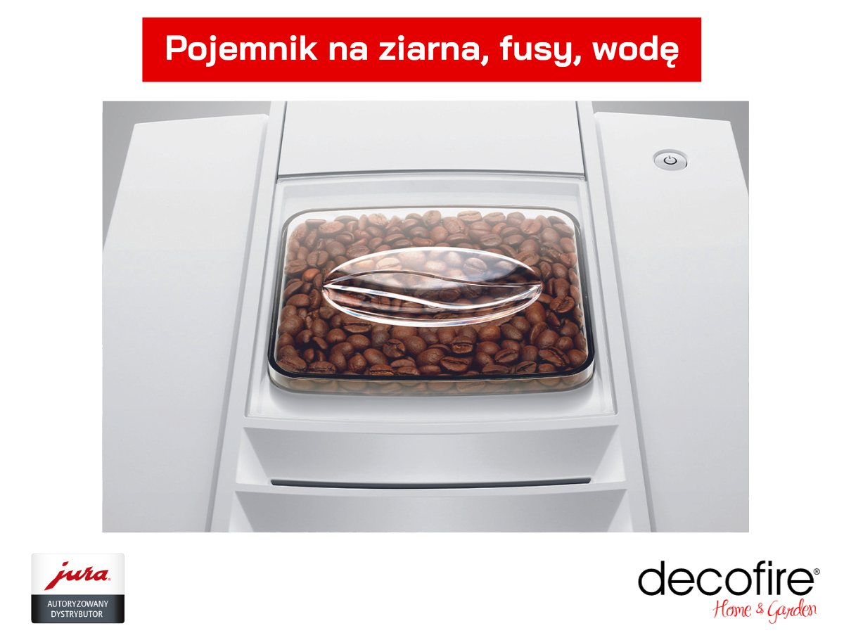 Pojemnik na ziarna w ekspresie Jura E8 Piano White (EC)