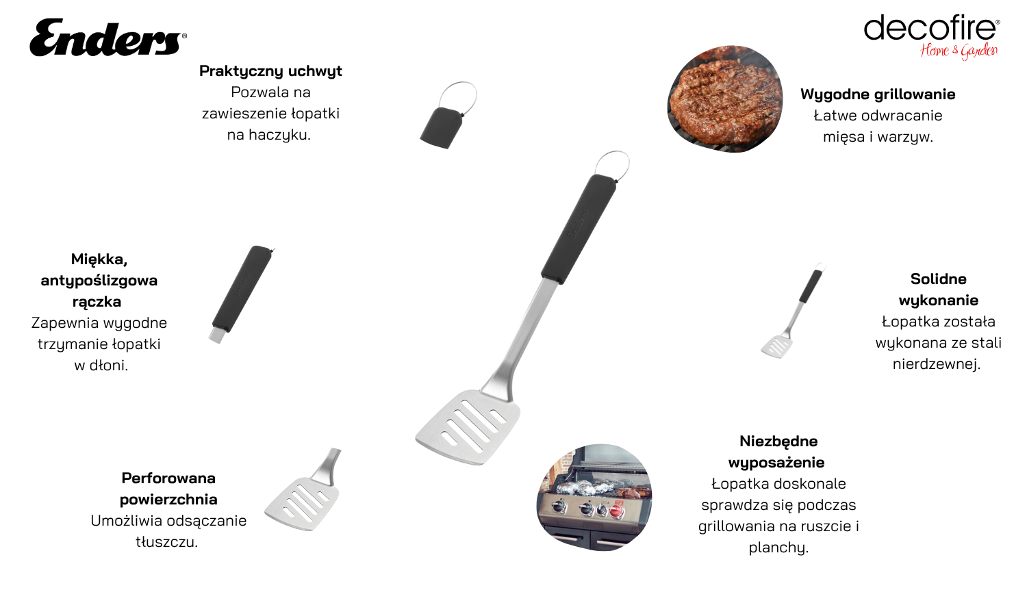 Łopatka do grilla ze stali nierdzewnej Enders (8826)
