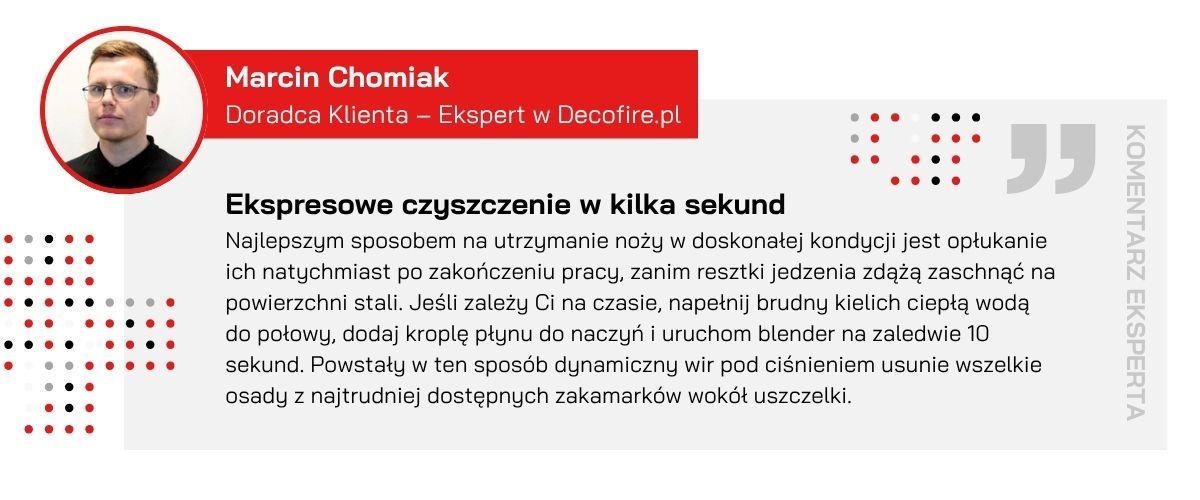 Ekspresowe czyszczenie blendera - rada eksperta