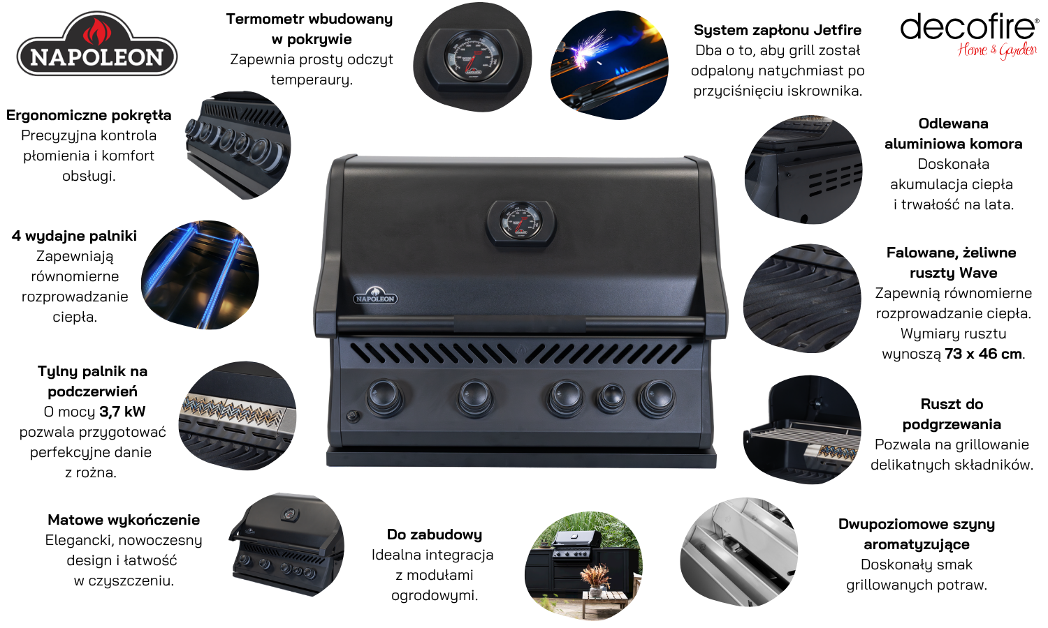 Grill gazowy do zabudowy Napoleon Seria BI 300