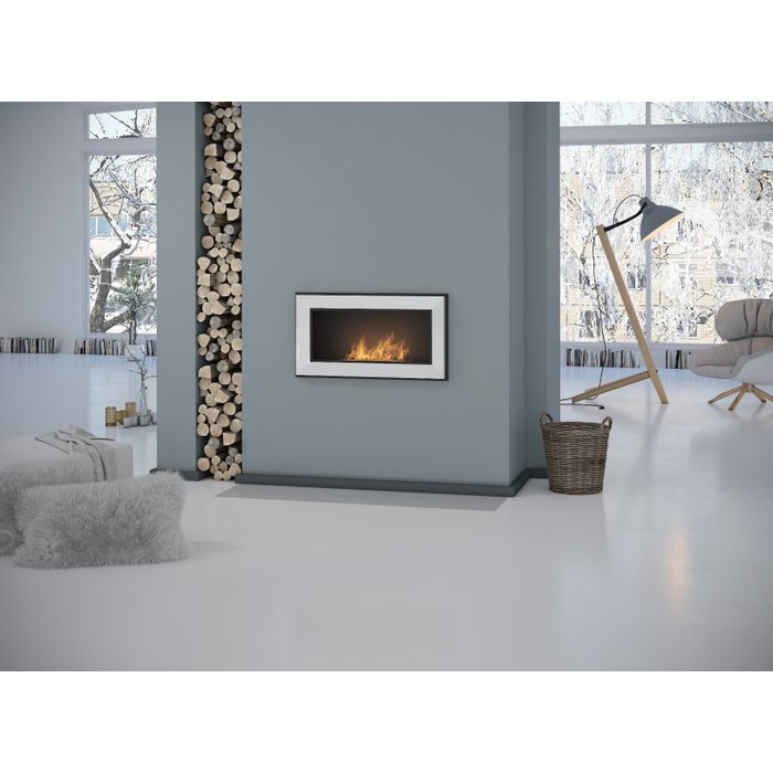 Biokominek wiszący Simple Fire FRAME 900 biały 900x490 mm