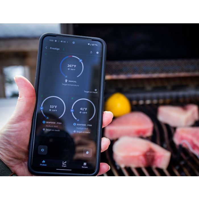 Grill gazowy Napoleon Phantom Prestige 500 Connected z palnikiem rożna i palnikiem bocznym Sizzle Zone WIFI Czarny (P500VXRSIBPK-PL-PHM)