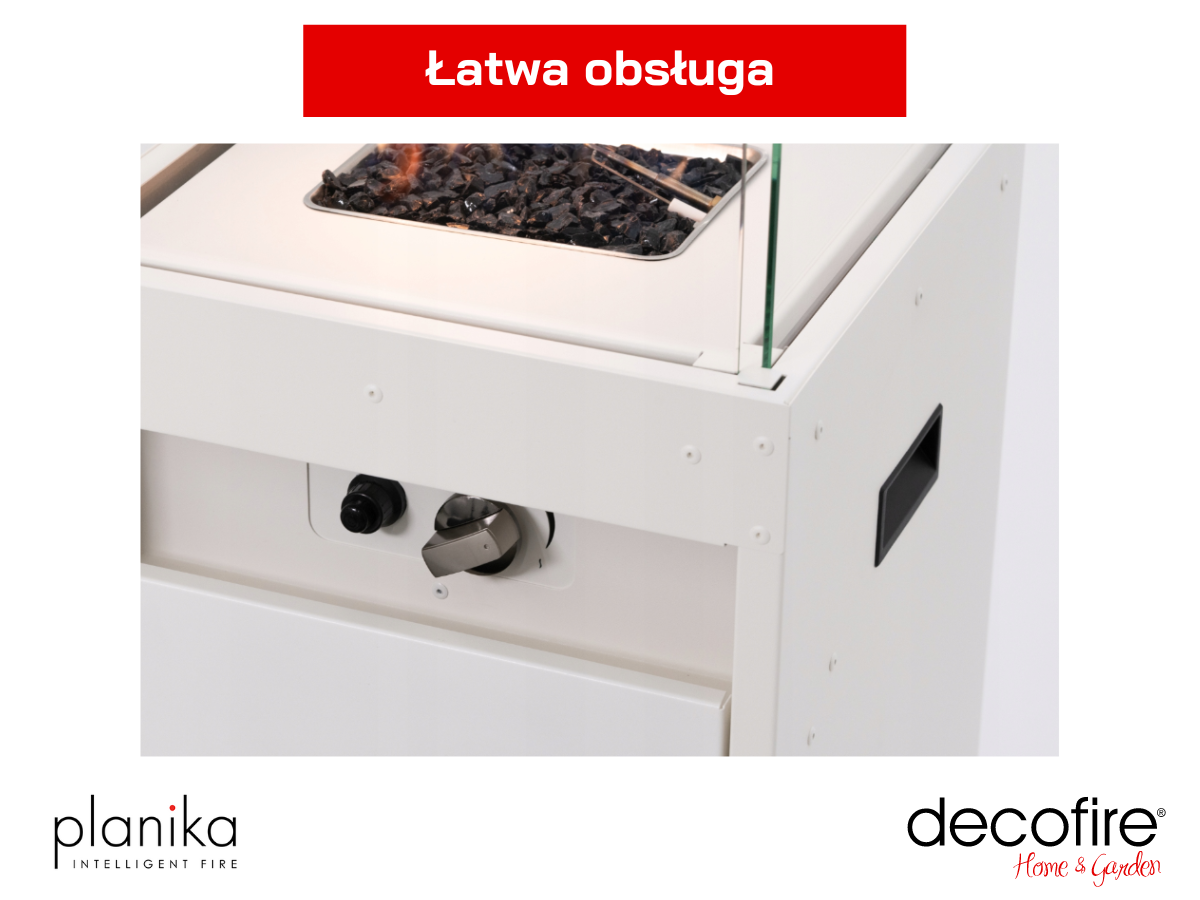 Łatwa obsługa kominka gazowego Faro