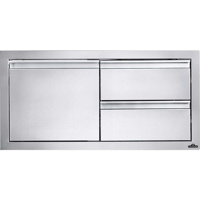  Zestaw pojedynczych drzwiczek i podwójnej szuflady 36″ x 16″ Napoleon (BI-3616-1D2DR)