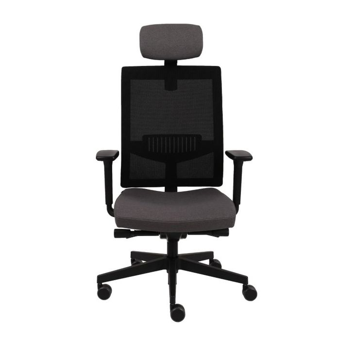 Fotel biurowy Grospol Level BS HD BLACK tkanina Valencia - 12 kolorów