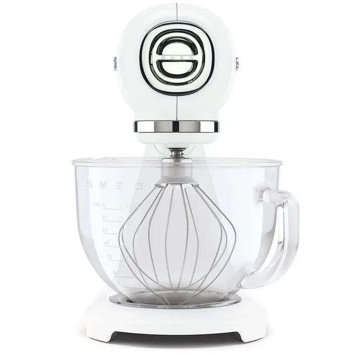 Mikser planetarny 50's style ze szklaną misą Biały 4,8L Smeg (SMF13WHEU) 